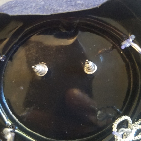 Diamond Cubic Zirconia Bracelet and Earrings Set - Picture 2 of 2